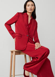 Ann Taylor The Petite Longline Blazer in Satin