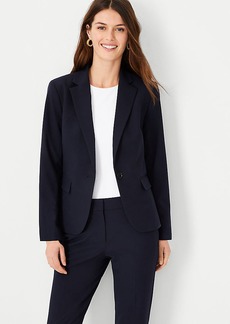 Ann Taylor The Petite Notched One Button Blazer in Seasonless Stretch