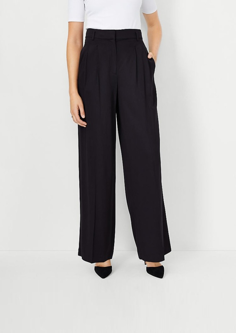 Ann Taylor The Petite Pleated Wide Leg Pant