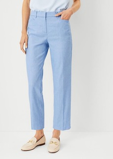 Ann Taylor The Petite Relaxed Cotton Ankle Pant in Chambray