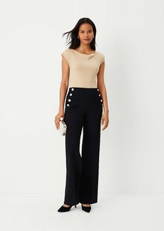 Ann Taylor The Petite Sailor Straight Pant in Knit