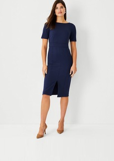 Ann Taylor The Petite Seamed Sheath Dress in Double Knit