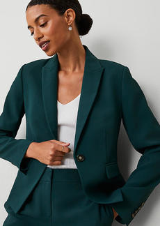 Ann Taylor The Petite One Button Blazer in Fluid Crepe