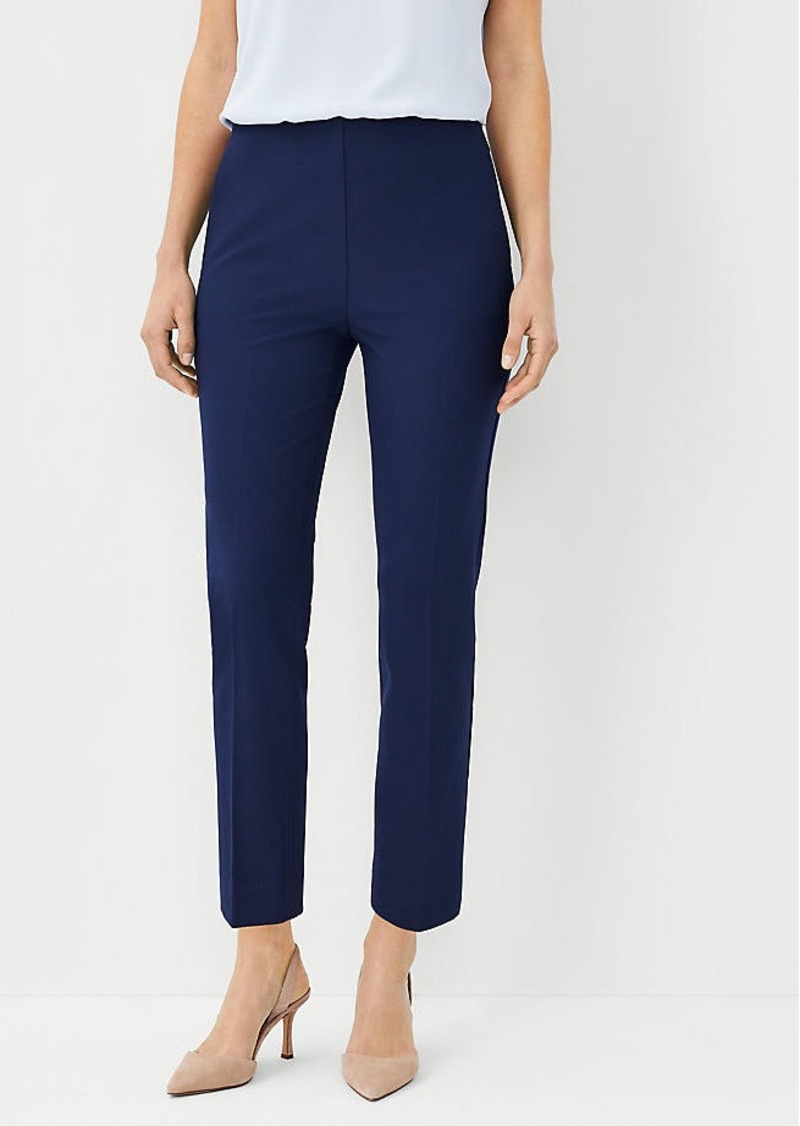 Ann Taylor The Petite Side Zip Ankle Pant in Bi-Stretch - Curvy Fit