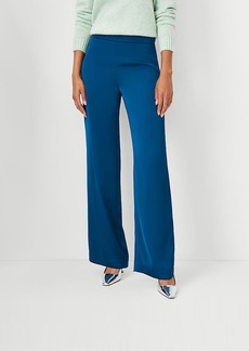 Ann Taylor The Petite Side Zip Straight Pant in Satin