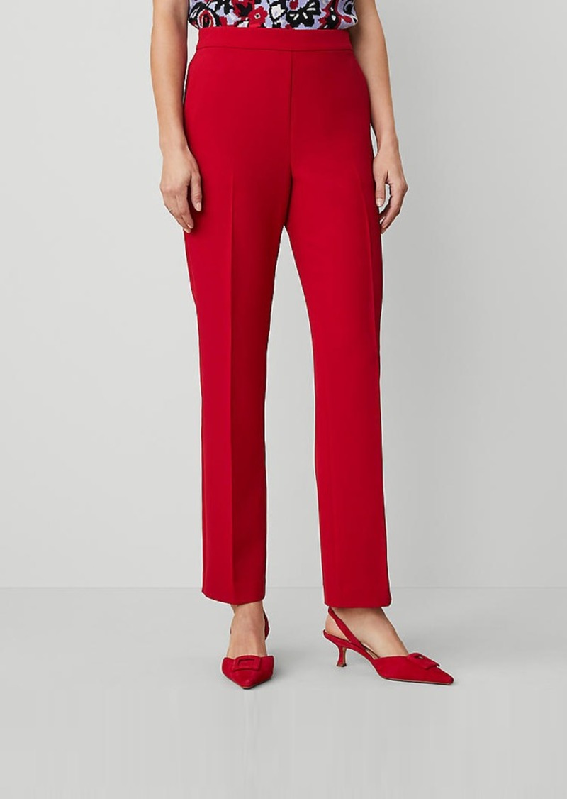 Ann Taylor The Petite Straight Leg Pant in Fluid Crepe - Curvy Fit