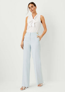 Ann Taylor The Petite Straight Sailor Pant in Crosshatch