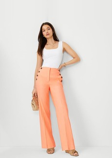 Ann Taylor The Petite Straight Sailor Pant in Linen Blend