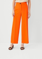 Ann Taylor The Petite Wide Leg Ankle Pant in Crepe - Curvy Fit