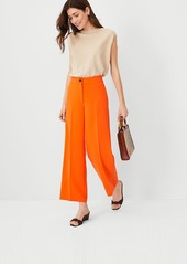 Ann Taylor The Petite Wide Leg Ankle Pant in Crepe