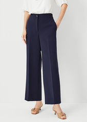 Ann Taylor The Petite Wide Leg Ankle Pant in Crepe