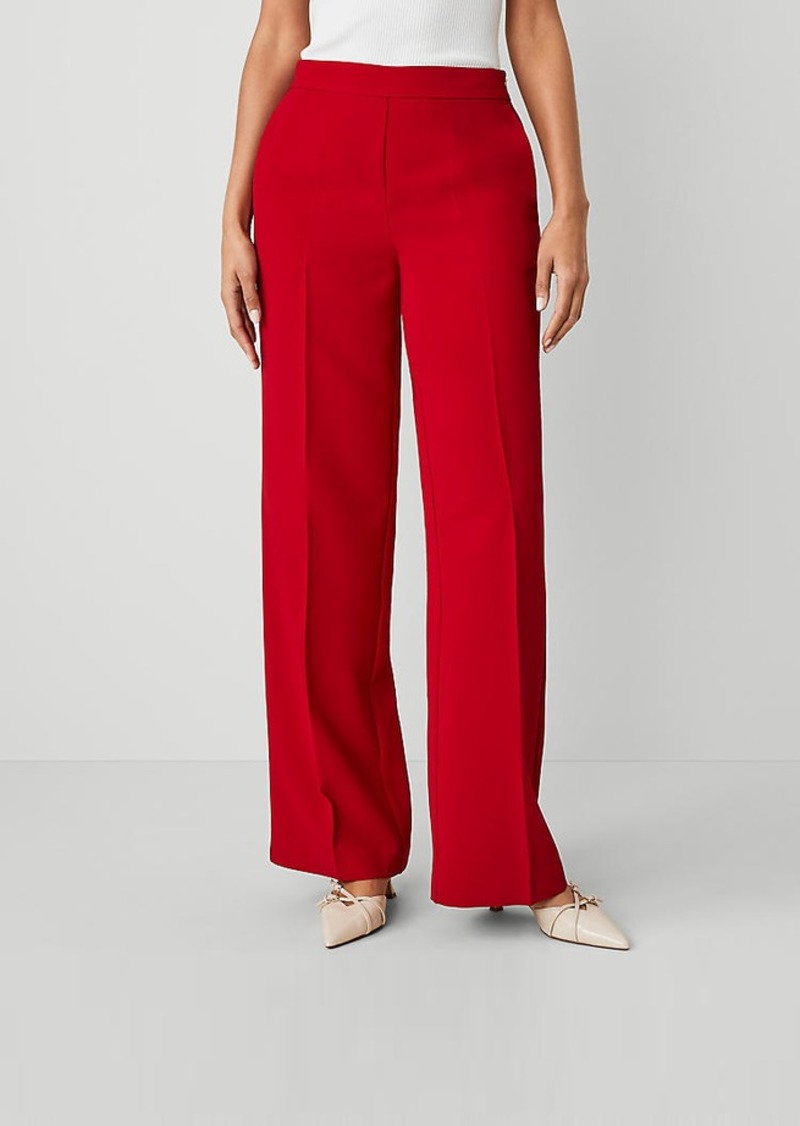 Ann Taylor The Petite Wide-Leg Pant in Fluid Crepe - Curvy Fit