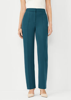 Ann Taylor The Pintucked Straight Pant in Double Knit - Curvy Fit
