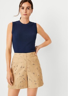 Ann Taylor The Side Zip Short in Embroidery