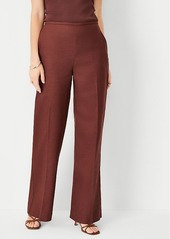 Ann Taylor The Side Zip Straight Pant in Linen Blend - Curvy Fit