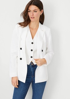 Ann Taylor The Tailored Double Breasted Blazer in Linen Blend