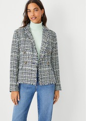 Ann Taylor The Tailored Double Breasted Blazer in Shimmer Tweed