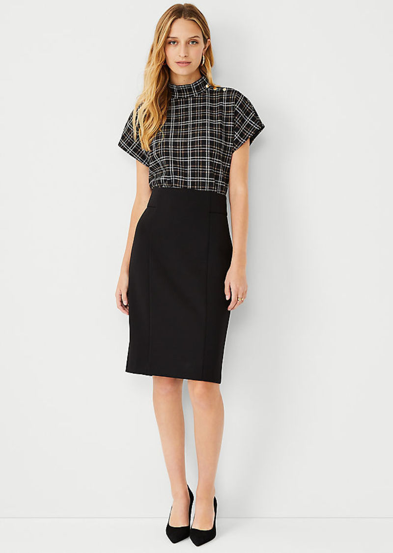 Ann Taylor The Tall High Waist Seamed Pencil Skirt in Double Knit