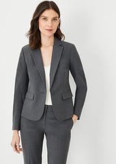 Ann Taylor The Tall Notched One Button Blazer in Seasonless Stretch