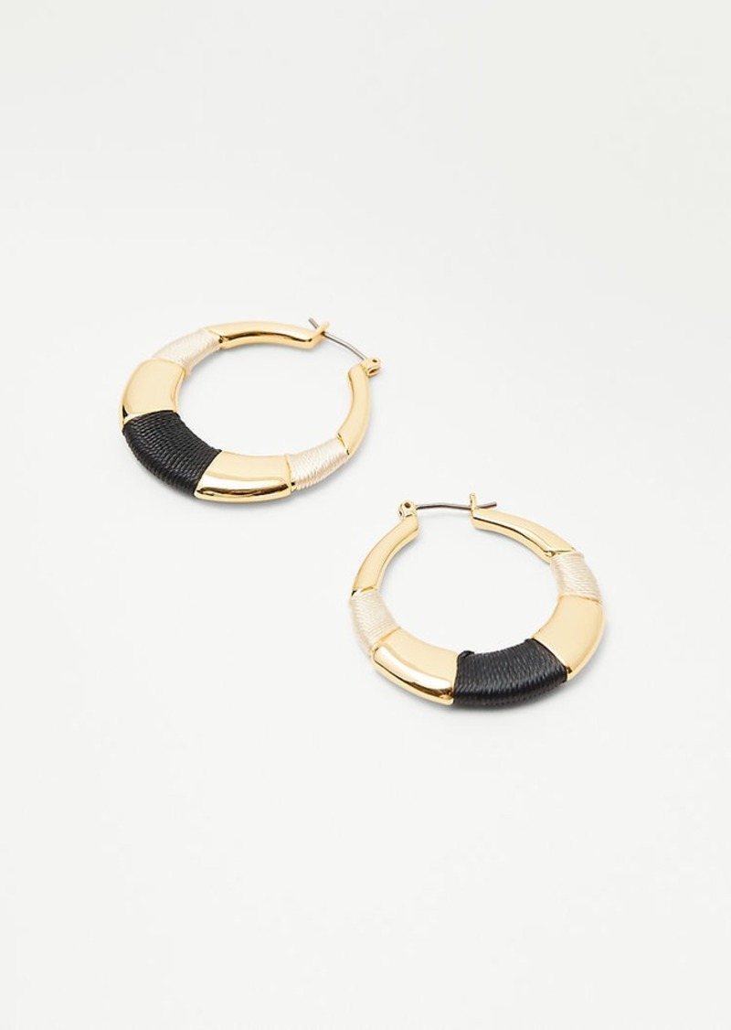 Ann Taylor Thread Wrapped Hoop Earrings