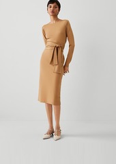 Ann Taylor Knit Tie Waist Sheath Dress