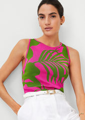 Ann Taylor Tropical Jacquard Sweater Shell Top