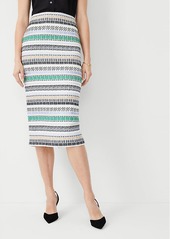 Ann Taylor Tweed Column Pencil Skirt