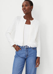 Ann Taylor Tweedy Fringe Cardigan