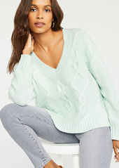 Ann Taylor V-Neck Cable Sweater