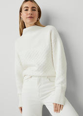 Ann Taylor Mixed Stitch Drop Shoulder Sweater