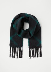 Ann Taylor Windowpane Fuzzy Scarf