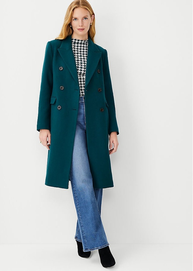 Ann Taylor Wool Blend Tailored Chesterfield Coat