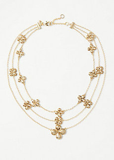 Ann Taylor Clover Layered Statement Necklace 