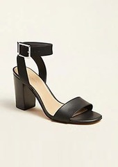 Ann Taylor Corey Leather Block Heel Sandals