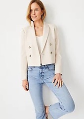 Ann Taylor Cropped Double Breasted Blazer
