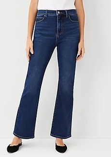 Ann Taylor Curvy Sculpting Pocket High Rise Boot Cut Jeans in Mid Stone Wash