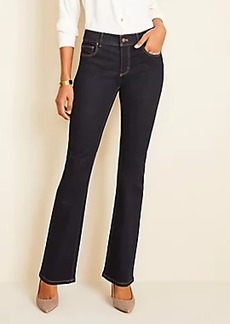 Ann Taylor Curvy Sculpting Pocket Mid Rise Boot Cut Jeans in Classic Rinse Wash 