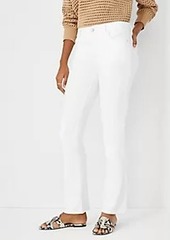Ann Taylor Curvy Sculpting Pocket Mid Rise Slim Boot Cut Jeans in White