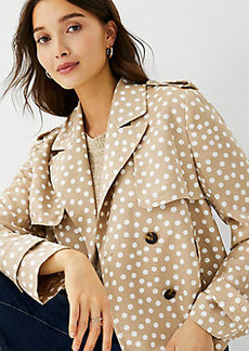Ann Taylor Dotted Swing Trench Coat