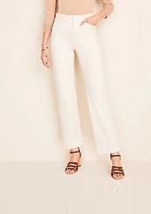 Ann Taylor Easy Straight Jeans in White Mirage