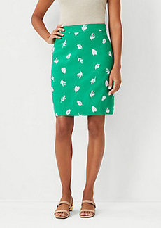 Ann Taylor Embroidered A-Line Skirt