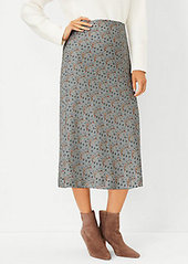 Ann Taylor Harvest Floral Slip Skirt