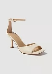 Ann Taylor Imogen Leather Square Toe Sandals