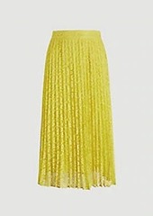 Ann Taylor Lace Pleated Midi Skirt