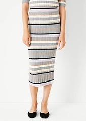 Ann Taylor Multi Stripe Sweater Pencil Skirt