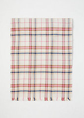 Ann Taylor Plaid Stripe Blanket Scarf