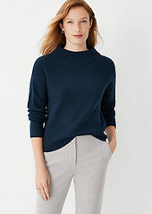Ann Taylor Ribbed Funnel Neck Sweater