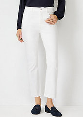 Ann Taylor Sculpting Pocket High Rise Boot Crop Jeans in White