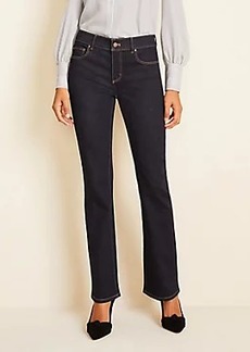 Ann Taylor Sculpting Pocket Mid Rise Boot Cut Jeans in Classic Rinse Wash 