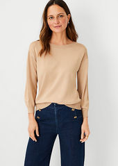 Ann Taylor Shimmer Relaxed Drop Shoulder Sweater